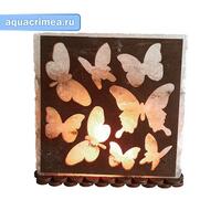 Солевая лампа "Бабочки" 3-4 кг цветная